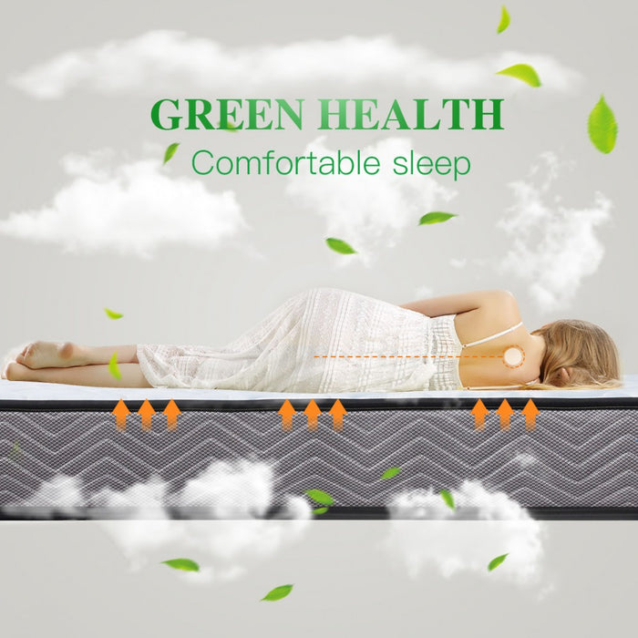 MTS001 - Good Nite Small Double Memory Foam & Spring Mattress-120x190x18cm-Quilted, Hypoallergenic, Breathable Design with Lumbar Support