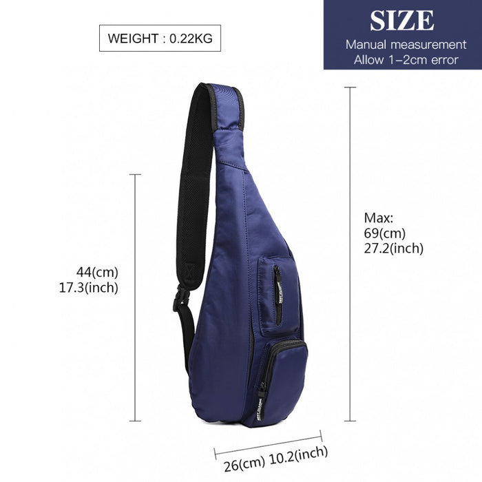 LB1934 - Miss Lulu Casual Single Strap Sling Backpack - Navy