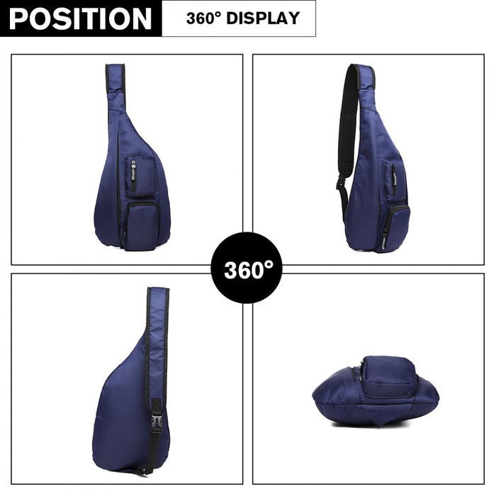LB1934 - Miss Lulu Casual Single Strap Sling Backpack - Navy