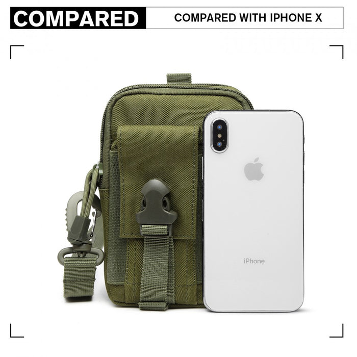 S2053 - Kono Casual Small Canvas Cross Body Bag - Green