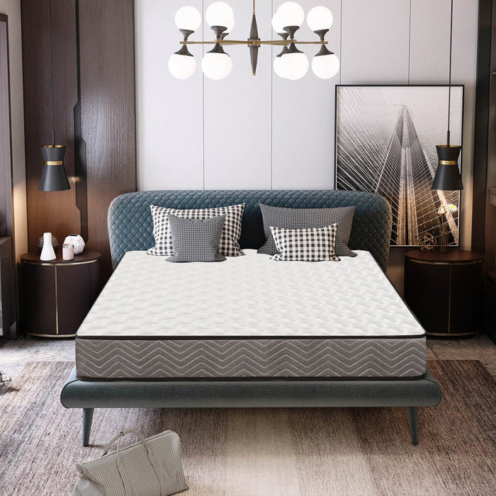 MTS001 - Good Nite Small Double Memory Foam & Spring Mattress-120x190x18cm-Quilted, Hypoallergenic, Breathable Design with Lumbar Support