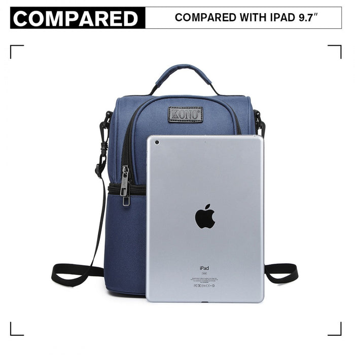 E1958-KONO INSULATED COOL BAG FAMILY LUNCH BOX - NAVY