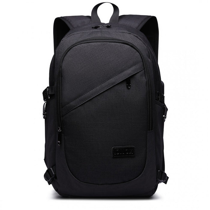 E6715 - Kono Business Laptop Backpack with USB Charging Port - Black