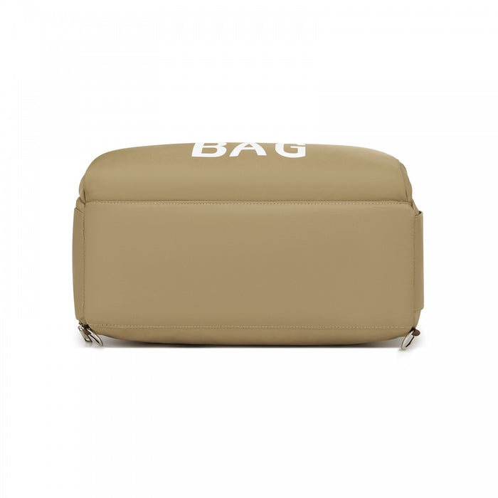 BCK2503 - Kono Large Nappy Changing Tote Bag with Shoe Compartment, Insulated Pockets & Waterproof Zip Pocket - Khaki