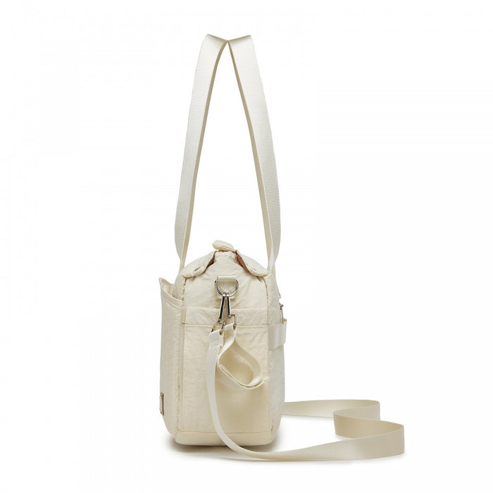 BCM2517 - Miss Lulu Stylish and Spacious Maternity Diaper Bag with Insulated Baby Bottle Pockets,Wet-Dry Separation,Stroller Strap - Beige