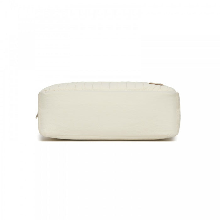 BCM2517 - Miss Lulu Stylish and Spacious Maternity Diaper Bag with Insulated Baby Bottle Pockets,Wet-Dry Separation,Stroller Strap - Beige