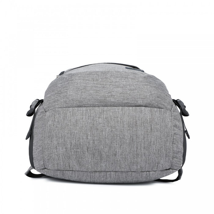 BPK2426 - Kono Minimalist Design Tech Backpack with USB & Type-C Port and Laptop Compartment - Grey