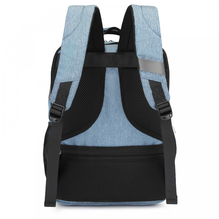 BPK2442 - Kono Commuter Laptop Backpack with USB & Type-C Port, Anti-Theft Pocket, Organised Storage - Blue