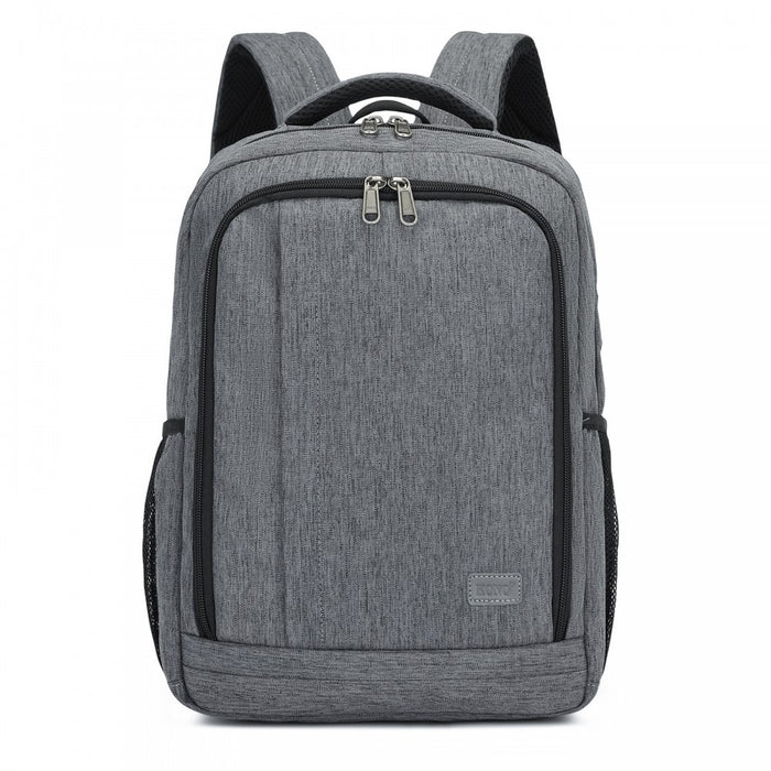 BPK2442 - Kono Commuter Laptop Backpack with USB & Type-C Port, Anti-Theft Pocket, Organised Storage - Grey