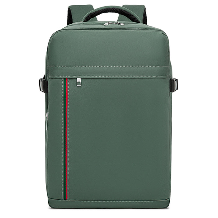 BPK2504 - Kono 20L Cabin Backpack with Red Trim for 15.6” Laptop – Water-Resistant Travel Daypack with Luggage Strap - Green