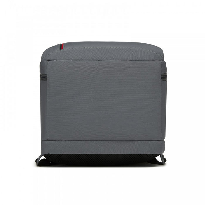 BPK2504 - Kono 20L Cabin Backpack with Red Trim for 15.6” Laptop – Water-Resistant Travel Daypack with Luggage Strap - Grey