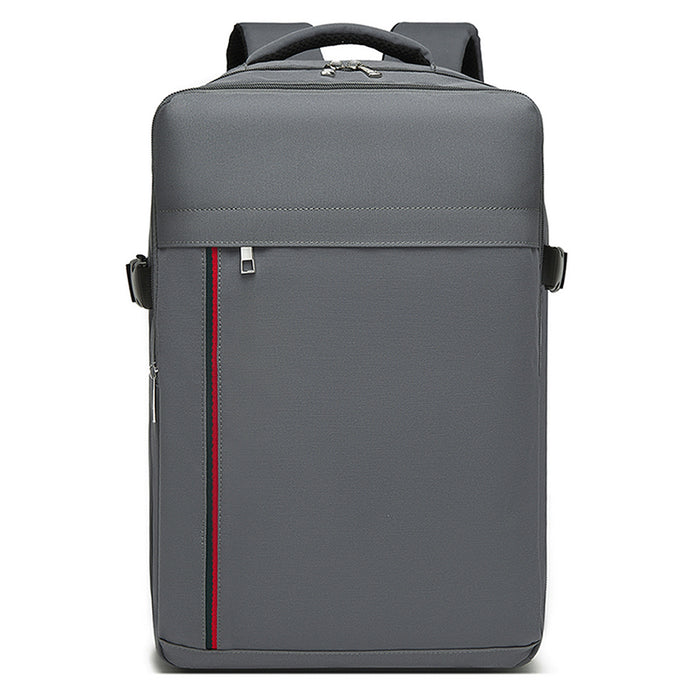 BPK2504 - Kono 20L Cabin Backpack with Red Trim for 15.6” Laptop – Water-Resistant Travel Daypack with Luggage Strap - Grey