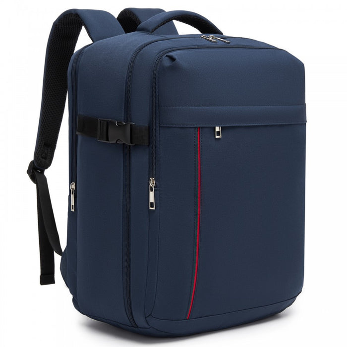 BPK2524 - Kono Spacious and Organised Personal-Item Backpack (40×30×20) with 15.6" Laptop Sleeve, Clamshell Main - Navy