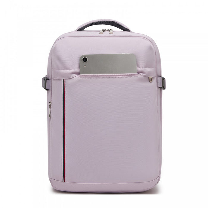 BPK2524 - Kono Spacious and Organised Personal-Item Backpack (40×30×20) with 15.6" Laptop Sleeve, Clamshell Main - Purple