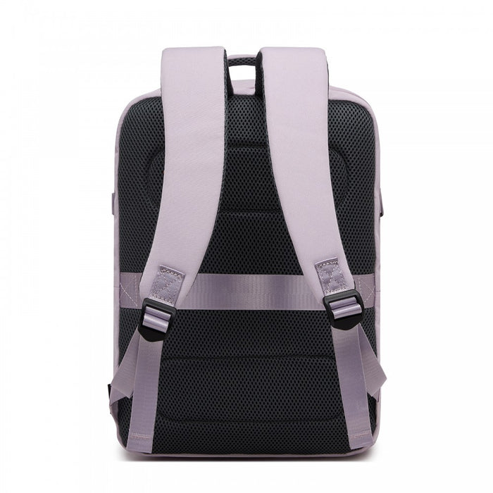 BPK2524 - Kono Spacious and Organised Personal-Item Backpack (40×30×20) with 15.6" Laptop Sleeve, Clamshell Main - Purple