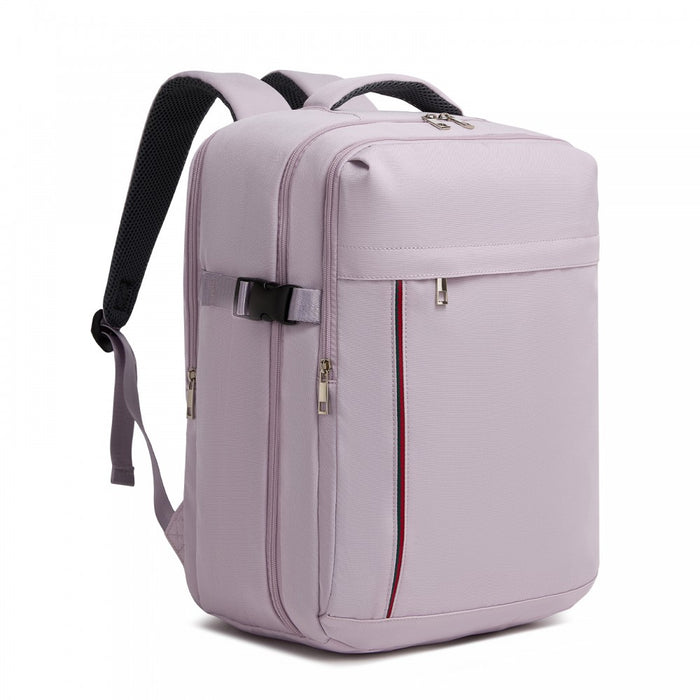 BPK2524 - Kono Spacious and Organised Personal-Item Backpack (40×30×20) with 15.6" Laptop Sleeve, Clamshell Main - Purple