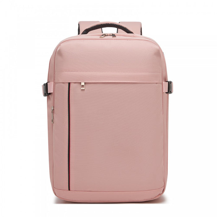 BPK2524 - Kono Spacious and Organised Personal-Item Backpack (40×30×20) with 15.6" Laptop Sleeve, Clamshell Main - Pink