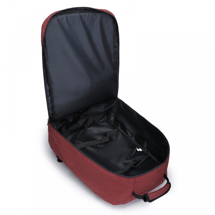 BPK2531L - Kono Multi-purpose Business Large Backpack–Fits 15.6" Laptop, Ideal for Work, Travel & Daily Commute - Burgundy