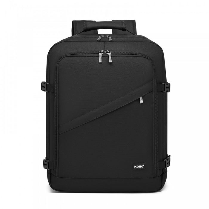 BPK2531M - Kono Multi-purpose Business Medium-sized Backpack–Fits 15.6" Laptop, Ideal for Work, Travel & Daily Commute - Black