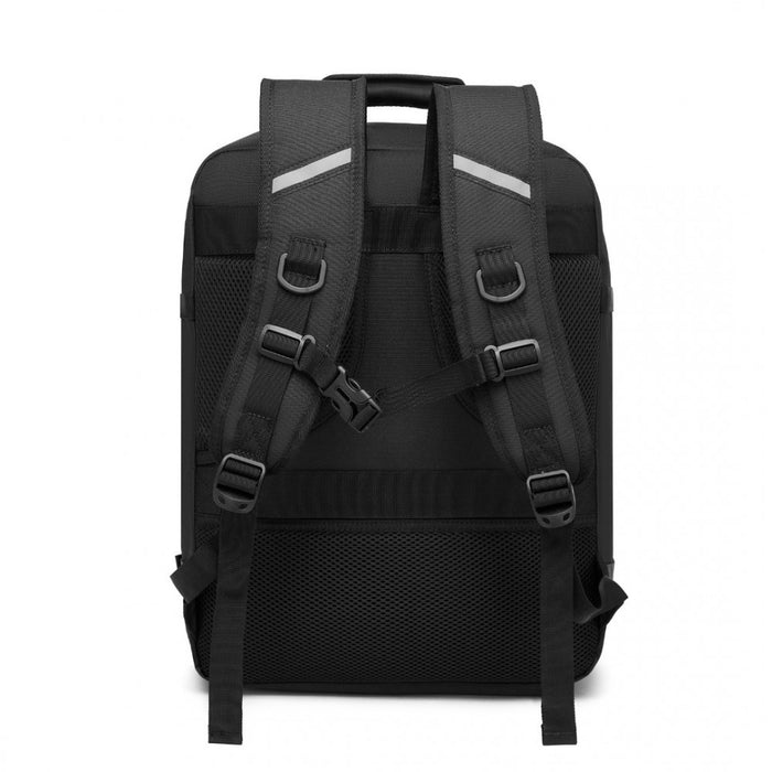 BPK2531M - Kono Multi-purpose Business Medium-sized Backpack–Fits 15.6" Laptop, Ideal for Work, Travel & Daily Commute - Black
