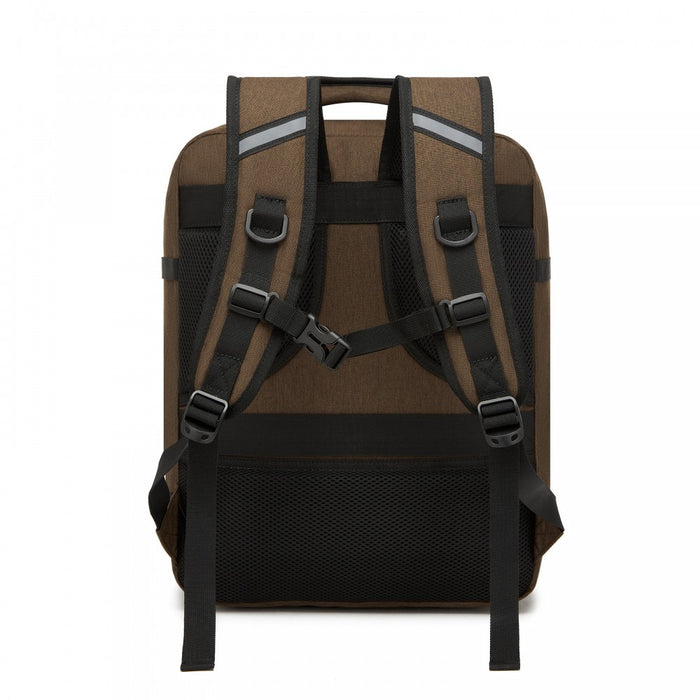 BPK2531M - Kono Multi-purpose Business Medium-sized Backpack–Fits 15.6" Laptop, Ideal for Work, Travel & Daily Commute - Brown