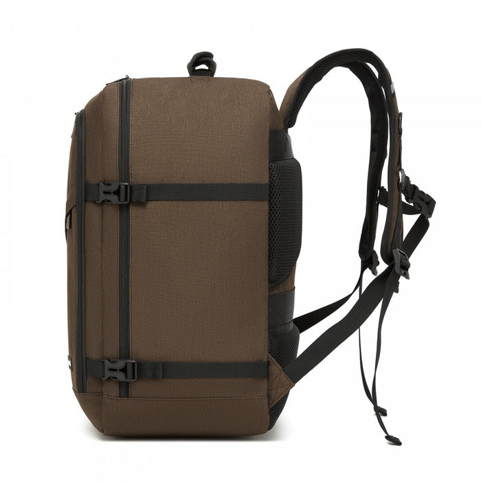 BPK2531M - Kono Multi-purpose Business Medium-sized Backpack–Fits 15.6" Laptop, Ideal for Work, Travel & Daily Commute - Brown