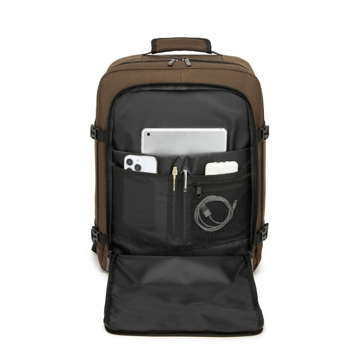 BPK2531M - Kono Multi-purpose Business Medium-sized Backpack–Fits 15.6" Laptop, Ideal for Work, Travel & Daily Commute - Brown