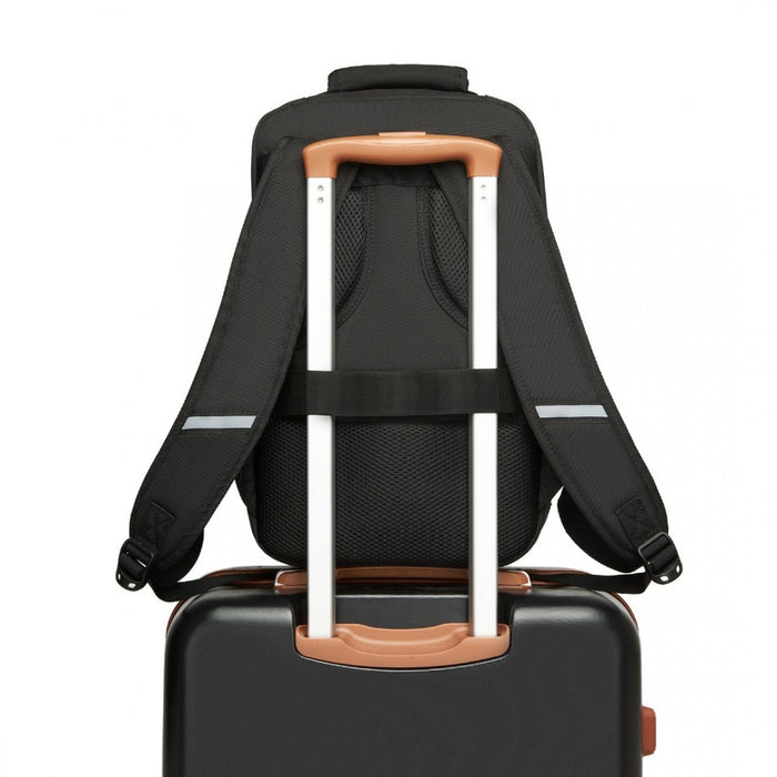 BPK2531S - Kono Multi-purpose Business Carry-On Backpack–Fits 15.6" Laptop, Ideal for Work, Travel & Daily Commute - Black