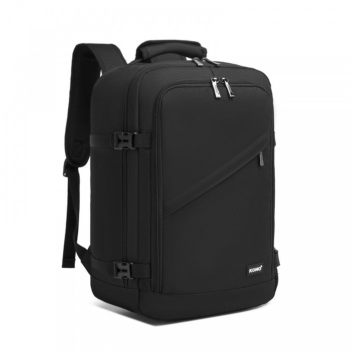 BPK2531S - Kono Multi-purpose Business Carry-On Backpack–Fits 15.6" Laptop, Ideal for Work, Travel & Daily Commute - Black