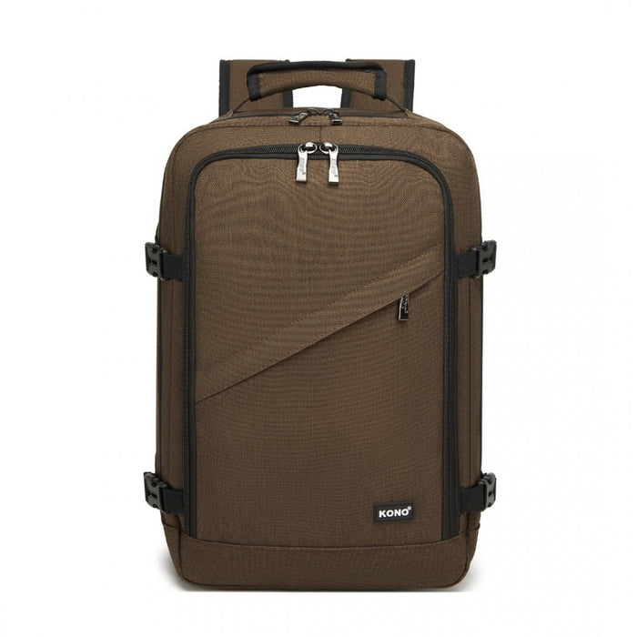 BPK2531S - Kono Multi-purpose Business Carry-On Backpack–Fits 15.6" Laptop, Ideal for Work, Travel & Daily Commute - Brown