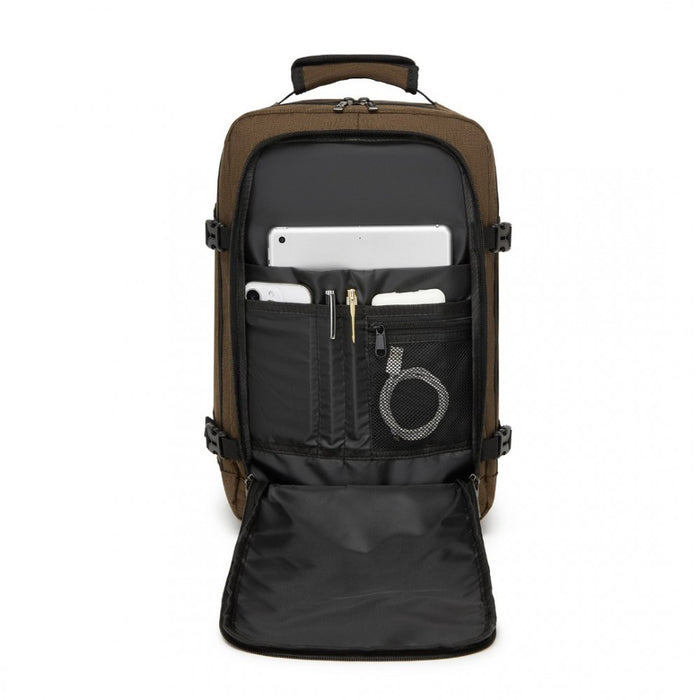 BPK2531S - Kono Multi-purpose Business Carry-On Backpack–Fits 15.6" Laptop, Ideal for Work, Travel & Daily Commute - Brown