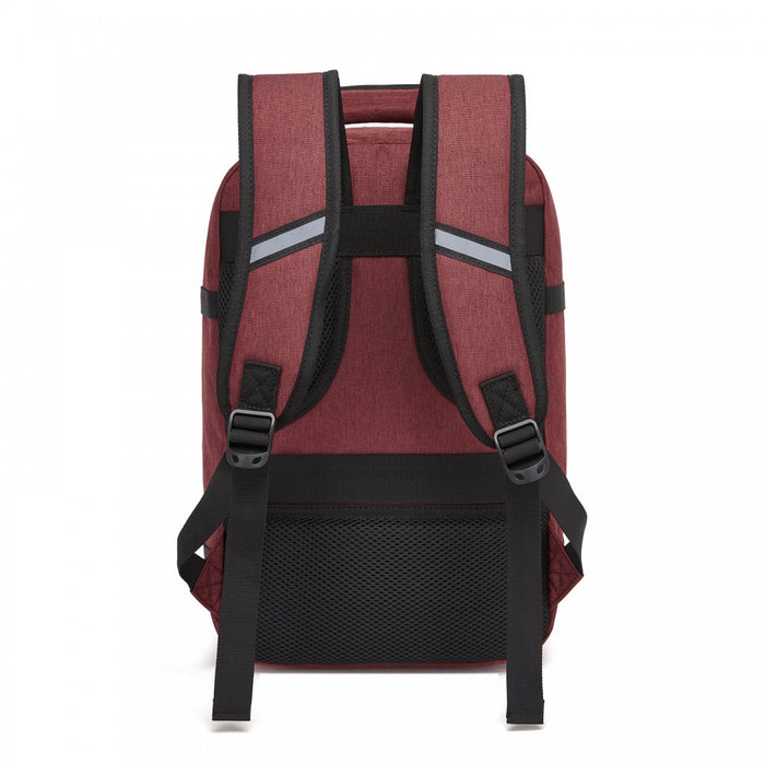 BPK2531S - Kono Multi-purpose Business Carry-On Backpack–Fits 15.6" Laptop, Ideal for Work, Travel & Daily Commute - Burgundy