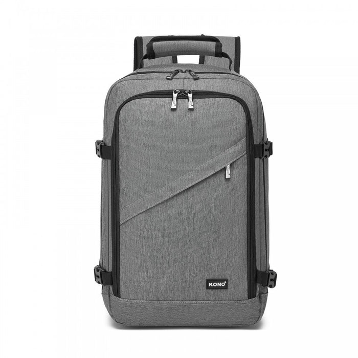 BPK2531S - Kono Multi-purpose Business Carry-On Backpack–Fits 15.6" Laptop, Ideal for Work, Travel & Daily Commute - Grey