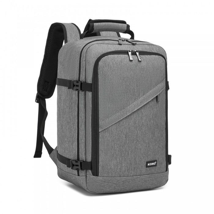BPK2531S - Kono Multi-purpose Business Carry-On Backpack–Fits 15.6" Laptop, Ideal for Work, Travel & Daily Commute - Grey