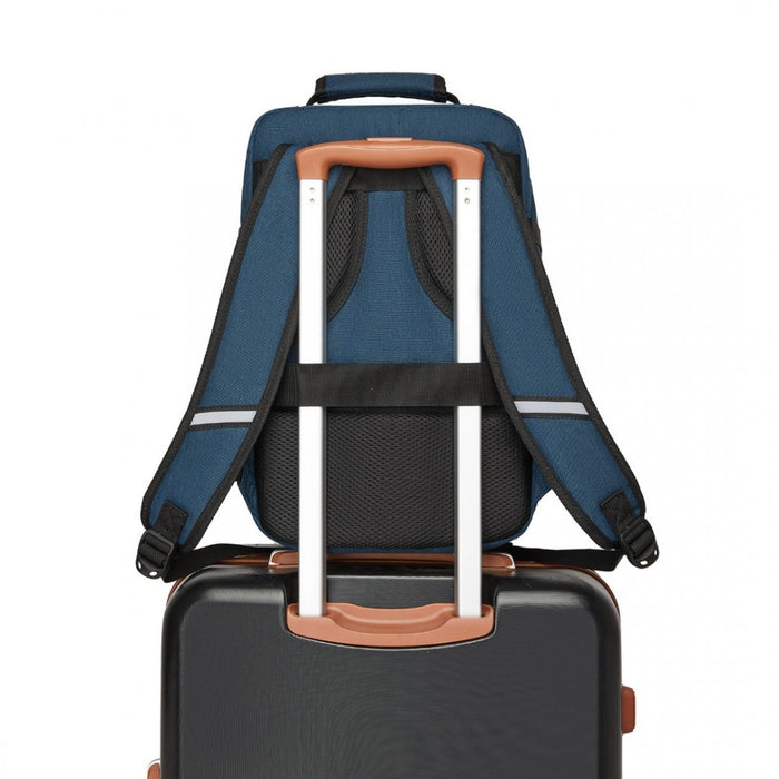 BPK2531S - Kono Multi-purpose Business Carry-On Backpack–Fits 15.6" Laptop, Ideal for Work, Travel & Daily Commute - Navy