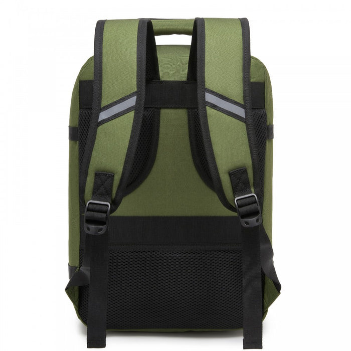 BPK2551 - Kono Flexible Cabin Backpack 30×20×40-Fits 15.6" Laptop, Clamshell Access-Great for Holidays, Work Trips & Commuting - Green