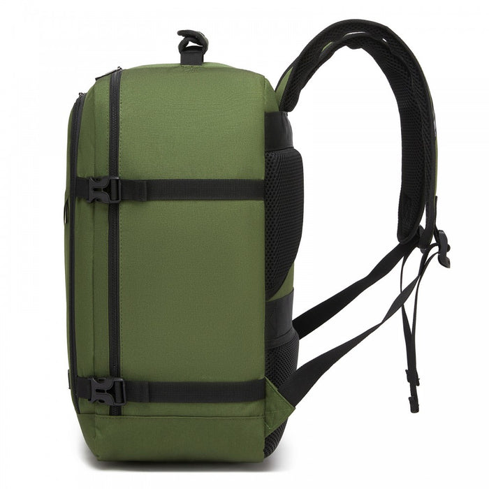 BPK2551 - Kono Flexible Cabin Backpack 30×20×40-Fits 15.6" Laptop, Clamshell Access-Great for Holidays, Work Trips & Commuting - Green