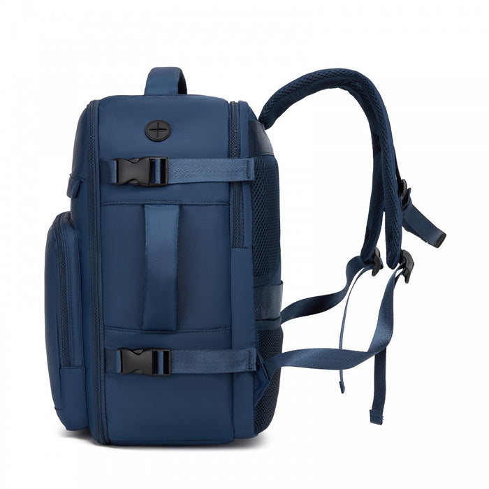 BPK2601- Kono Cabin Travel Backpack 40×20×30 cm – Water-Resistant, Multi-Compartment, Padded Laptop, Anti-Theft, Carry-On Tote - Navy