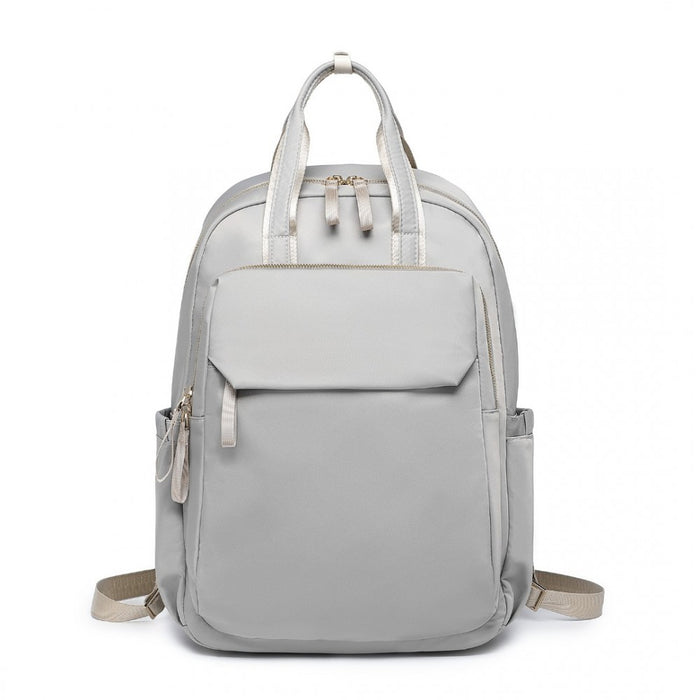 BPM2439 - Miss Lulu Versatile Stylish Backpack with Laptop Compartment and Trolley strape - Grey
