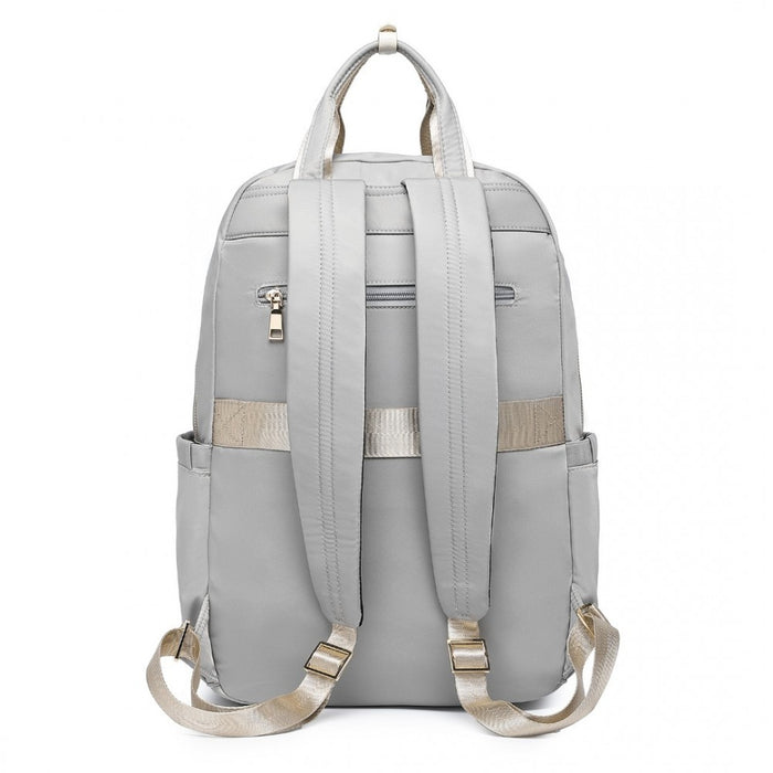 BPM2439 - Miss Lulu Versatile Stylish Backpack with Laptop Compartment and Trolley strape - Grey