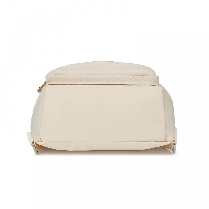 BPM2651 - Miss Lulu 3-in-1 Convertible Backpack with Removable Long Strap - Wear as Backpack, Shoulder or Crossbody Bag - Beige