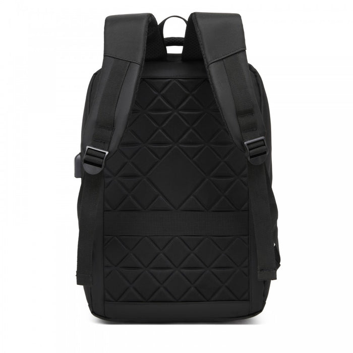 BPS2603 - Premium Laptop Backpack, 15.6 Inch USB Charging Backpack with Padded Laptop Sleeve, Ideal for Work and Commuting - Black