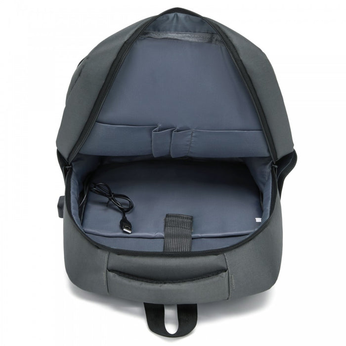 BPS2603 - Premium Laptop Backpack, 15.6 Inch USB Charging Backpack with Padded Laptop Sleeve, Ideal for Work and Commuting - Grey