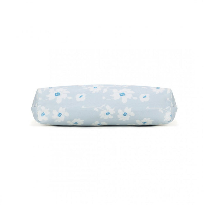 COM2443 - Miss Lulu Multi-Functional Charming Print Cosmetic Bag & Storage Bag for Travel and Everyday Use - Blue