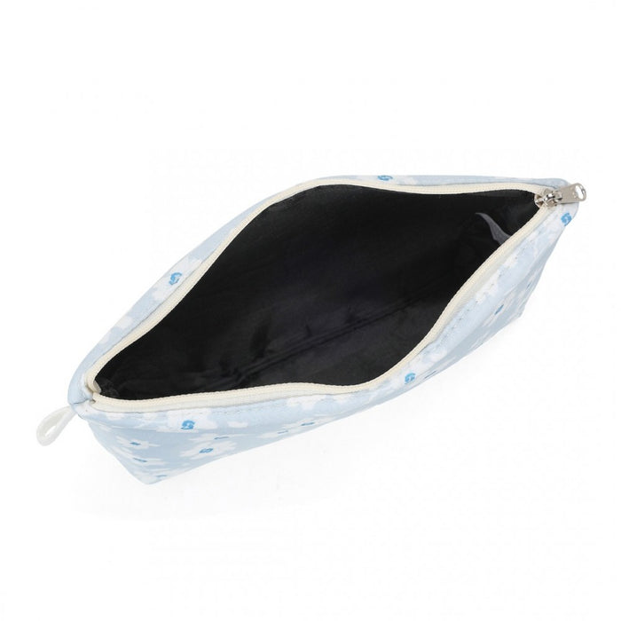COM2443 - Miss Lulu Multi-Functional Charming Print Cosmetic Bag & Storage Bag for Travel and Everyday Use - Blue