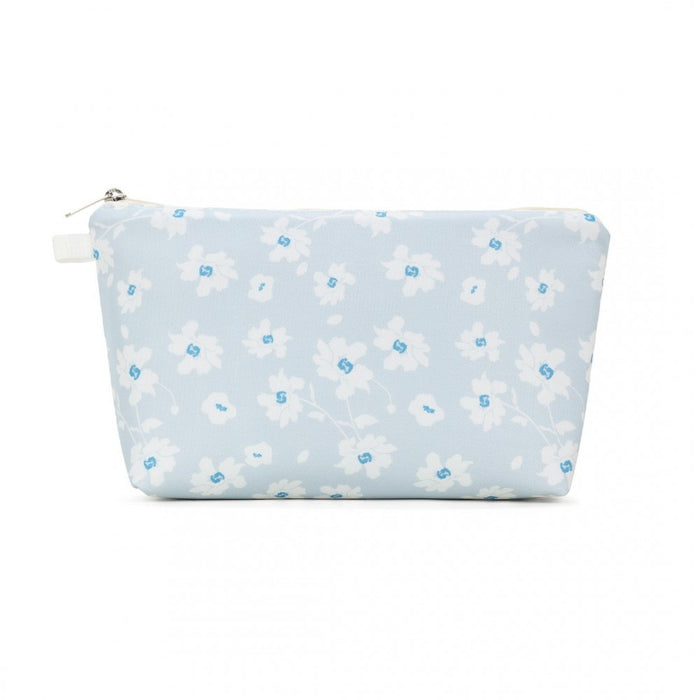 COM2443 - Miss Lulu Multi-Functional Charming Print Cosmetic Bag & Storage Bag for Travel and Everyday Use - Blue