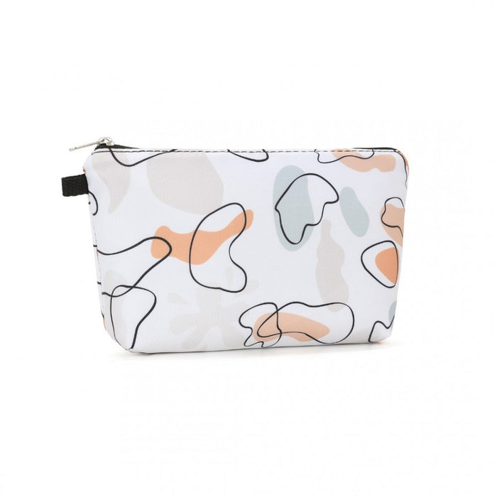 COM2443 - Miss Lulu Multi-Functional Charming Print Cosmetic Bag & Storage Bag for Travel and Everyday Use - White