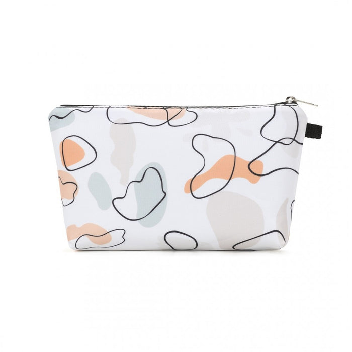 COM2443 - Miss Lulu Multi-Functional Charming Print Cosmetic Bag & Storage Bag for Travel and Everyday Use - White