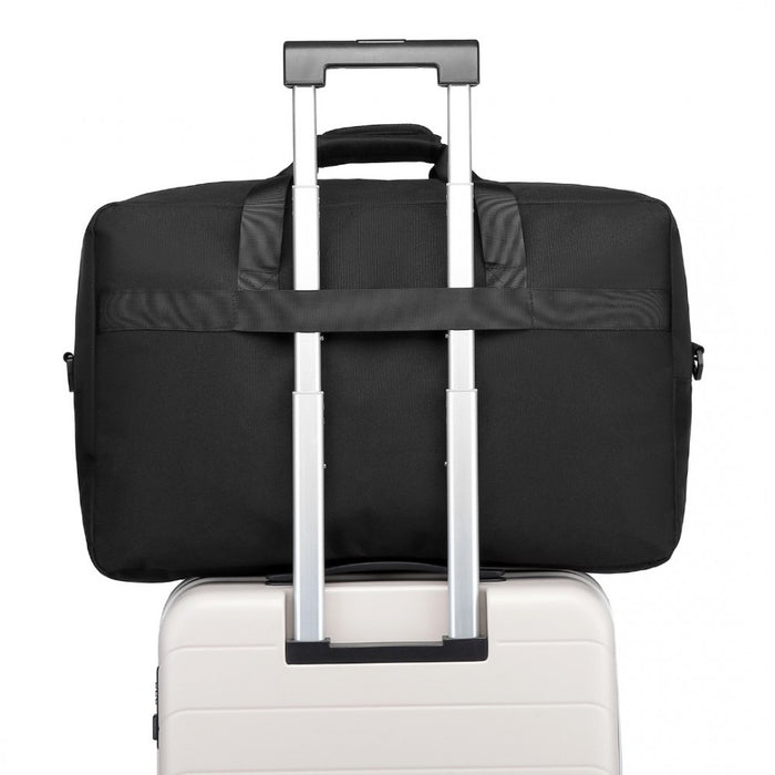 E1960L - Kono Lightweight Multi Purpose Unisex Sports Travel Duffel Bag - Black