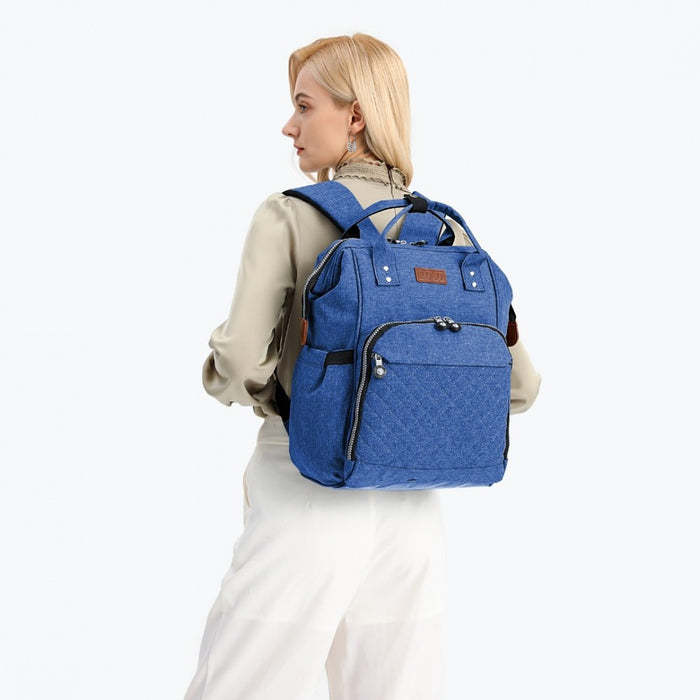 E6705 - Kono Wide Open Designed Baby Diaper Changing Backpack - Blue